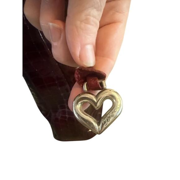 Brighton Cher Croc Embossed Patent Leather Shoulder Bag - Picture 3 of 7